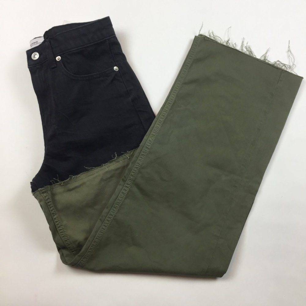 Zara City Worker Color Block Jeans 2 Raw Y3-13